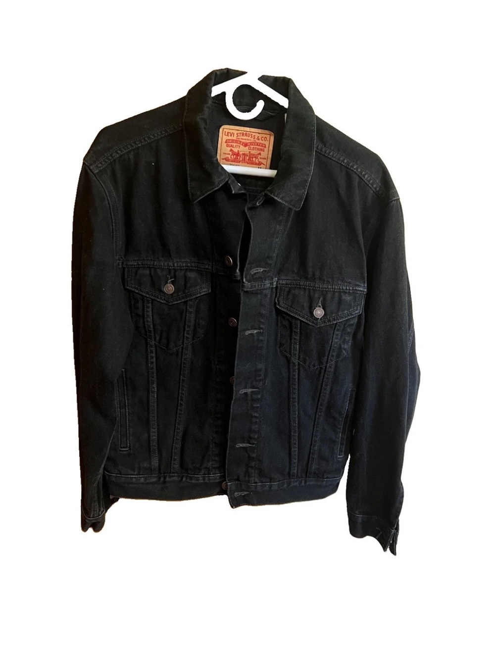 Levi's 70507 0260 Black Denim Trucker Jacket Men's Size M (Roomy)